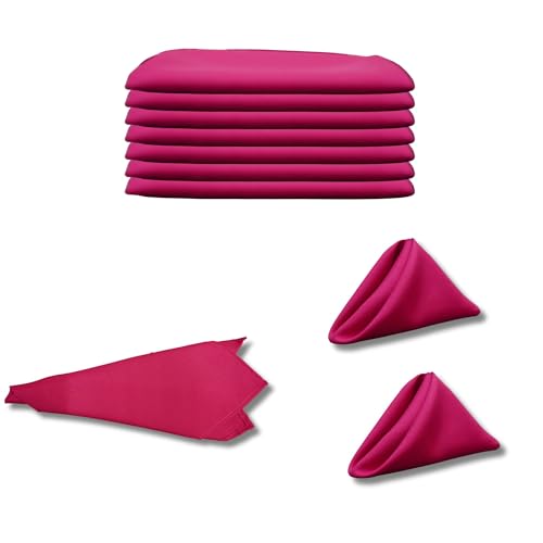 Recopilación de Textiles de cocina más recomendados. 40 GRUPO TEXTIL LA FAMA Servilletas de Tela 100% Poliéster para Todo Tipo de Eventos – Reutilizables, Lavables y Elegantes | Paquete de 12 (43x43 cm) (FIUSHA)