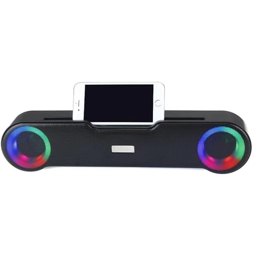 Raptas (𝟓 𝐘𝐞𝐚𝐫 𝐖𝐚𝐫𝐫𝐚𝐧𝐭𝐲) Portable Bluetooth TV Soundbar – 10W Wireless Speaker with Dynamic Thunder Sound & 2400mAh Battery | Stereo Channel Audio for Home Entertainment 2