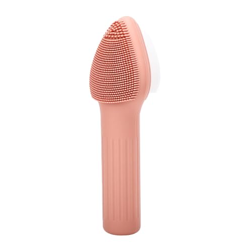 AMONIDA Cepillo de Limpieza Facial de Silicona con Cerdas Ultrasuaves para Limpieza Profunda de Poros y Eliminación de Maquillaje para Todo Tipo de Piel Rosa