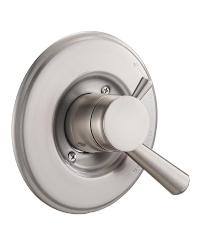 Ultrimkit Shower Trim Kit Compatible with Delta 17& 1700 Series Shower Cover Plate with Handle Brushed Nickel(Valve& Catridge Not Inclued)
