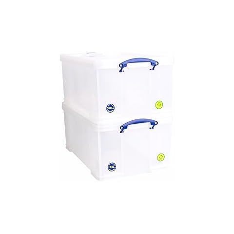 Really Useful 64 Litre Clear Storage Boxes Cover