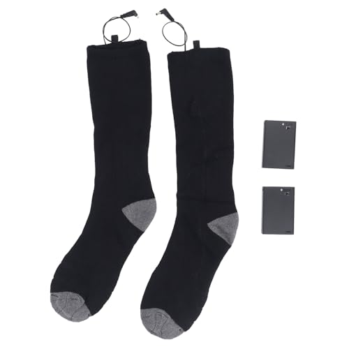 Heated Socks, Electric Heated Socks for Men Women, Rechargeable 2 Sided Heating Washable Portable for Skiing Hiking Camping (Black)