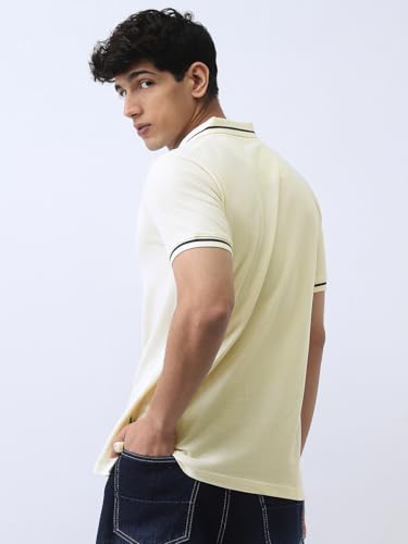 Image of Urbano Fashion Men's Solid Regular Fit Half Sleeve Cotton Polo T-Shirt