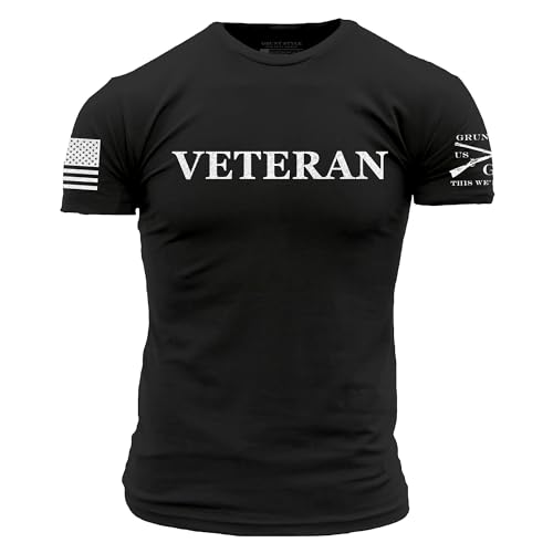 Grunt Style Veteran Defined Men's T-Shirt - (Black, Large)