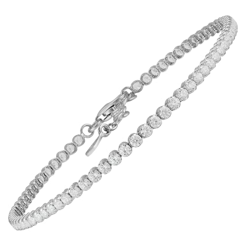 Silpada 'All Aglow' Cubic Zirconia Chain Bracelet in Sterling Silber, 7