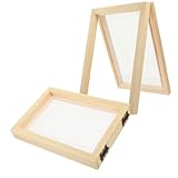 LIFKOME 2 Stück Teiliges Papierschöpfrahmen aus Holz für DIY Papierherstellung Pädagogisches Bastelmaterial für Umweltbewusste Papierproduktion für Kreative Familienaktivitäten