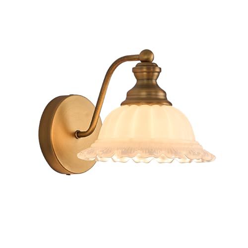 Image of XIEDUN Vanity Light Brass Wall Sconces Vintage Bathroom Sconces