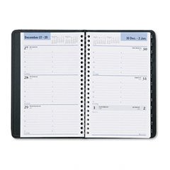 At-A-Glance Weekly Appointment Book W/Tabbed Tel/Address Pages, 4-7/8 X 8, Black