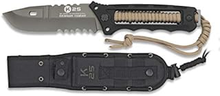 K25-32164 nóż K25 Coyote Tit.12 cm narzędzie na polowanie, wędkowanie, kemping, outdoor, survival i Bushcraft + uchwyt na butelki