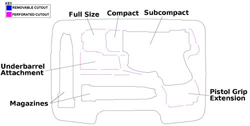 Case Club Pre-Cut Single Pistol Carry Case #TOP2