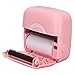 Tragbarer Bluetooth-Aufkleberdrucker 200 DPI Auflösung, Mini-Drucker Thermo-Taschendrucker mit Android- oder IOS-APP Etikettenempfang Fotonotizen Studie Home Office(Rosa)