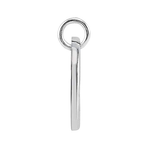 .04 Cttw Diamond Alphabet Initial Letter Charm Pendant Chain Necklace 18"2