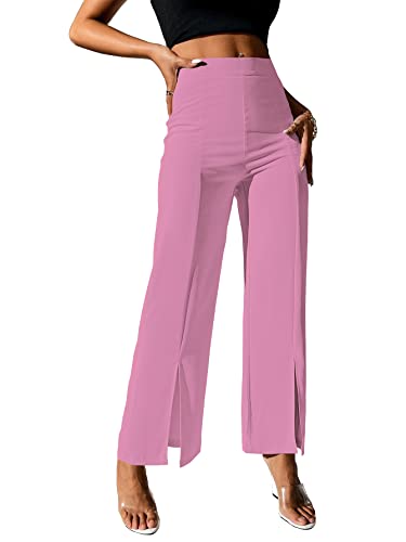 Image of Shasmi Women's Dress Pants Stretchy Work Slacks Business Casual Office Bootcut Leg Elastic Waist Regular Fit Plazzo Trouser Pant (Pant 65)