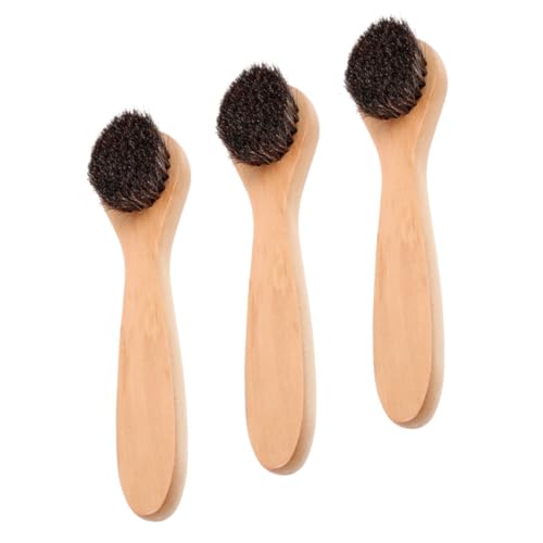 Healeved Deep Clean Face Brush with Wood Handle Soft Bristles Skin Exfoliating Brush for Face