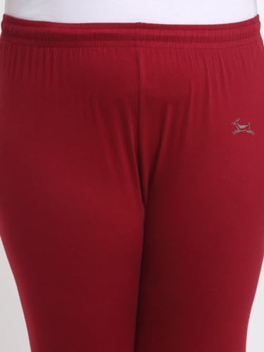 Image of Soft Cotton Ankle Lenght Solid Regular and Plus 35 Colours Leggings for Womens and Girls (Sizes :- M to 6XL)