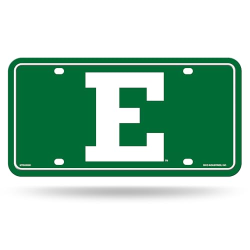 Rico Industries NCAA Eastern Michigan Eagles Metal Auto Tag 6" x 12" - Great for Truck/Car/SUV