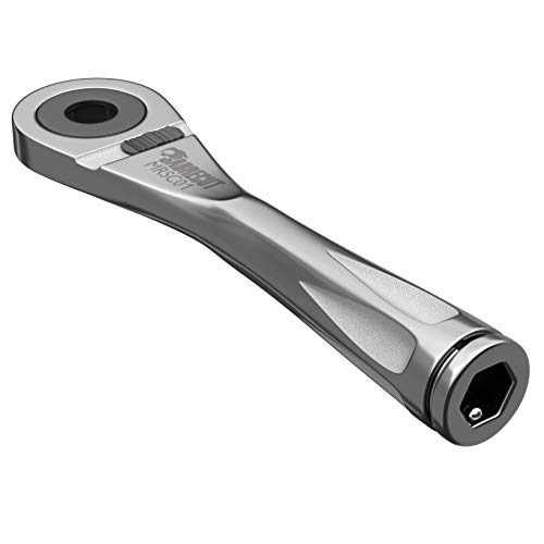 SabreCut 1 x MRSC01 Mini Micro Ratchet 1/4" Hex Stainless Steel Professional 72 Tooth Gear Hand Ratchet Wrench
