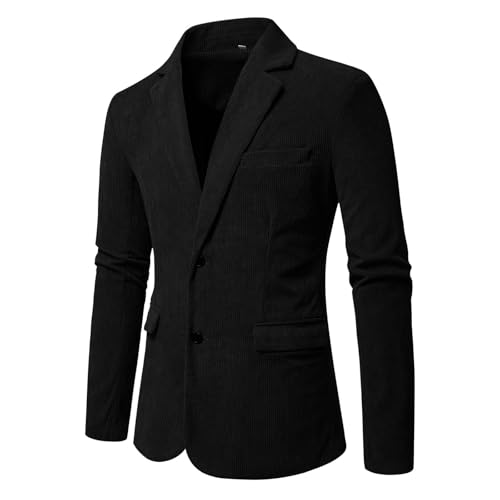 Men's Leisure Fashion Solid Double Button Corduroy Jacket Single Breasted Blazers4