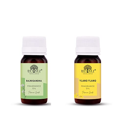 Image of Devinez Rajnigandha, Ylang-Ylang Aroma Oil for Diffuser /Ultrasonic Aroma Diffuser /Tealight Diffuser /Reed Diffuser, 30ml Each