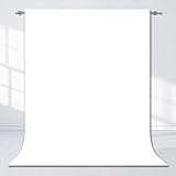 Uhexoyo White Portrait Backdrop for Photography,Photobooth Professional Photo Backdrop Curtain,Solid Color Backdrop for Photography 5x7FT