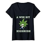 Photo Gallery donna a wee bit highrish funny weed marijuana san patrizio 420 maglietta con collo a v Photo Gallery donna a wee bit highrish funny weed marijuana san patrizio 420 maglietta con collo a v