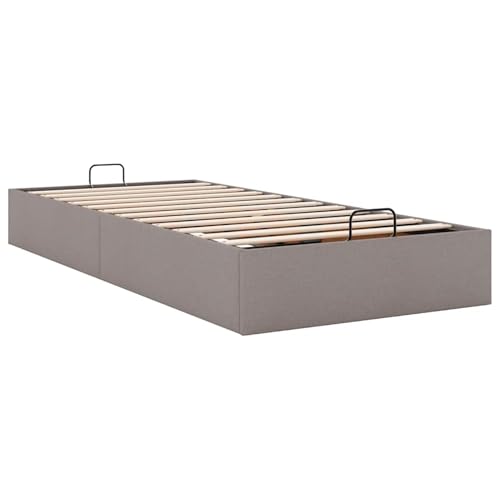Fasba Ottoman-Bett ohne Matratze Taupe 90x190 cm Stoff, Polsterbett Doppelbett Stilvolles Funktionsbett mit hydraulischem Stauraum3310844 – Bild 7