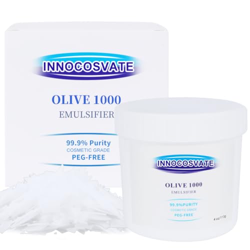 INNOCOSVATE Olive 1000 Emulsifier4 ozNatural Olive Derived Emulsifying Wax PEG-Free O/W Self-Emulsifier for Creams Lotions & Serums