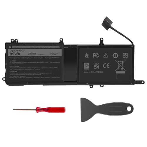 Image of ASUNCELL 9NJM1 Laptop Battery for Dell Alienware 15 R3 R4 17 R4 R5 Series Dell P31E P69F Series ALW17C Series Notebook 0546FF 0HF250 44T2R HF250 MG2YH 0MG2YH, 11.4V 3-Cell 99Wh