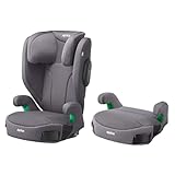 Aprica(アップリカ) ジュニアシート ブースターシート シートベルト固定 ライドクルー AB 3歳半頃～12歳頃まで R129適合 カップホルダー付 背もたれ取り外し可 (グレー) 【2025年モデル】 2216398