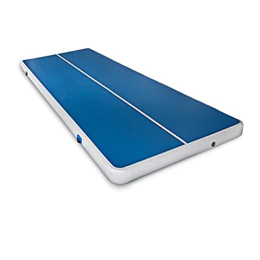 ERfairdeal 26x6ft Gymnastics Tumbling Mat Inflatable Tumble Track Inflatable Air Gymnastics Tumbling Mat ， with Electric Air Pump for Home Use/Tumble/Gym/Training/Cheerleading