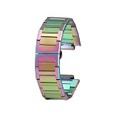 POYNMRE Compatibile con Casio GA-2100 GM2100 Cinturino for orologio Farmhouse Oak in acciaio raffinato modificato Catena for da polso uomo in Bracciale(Rain bow)