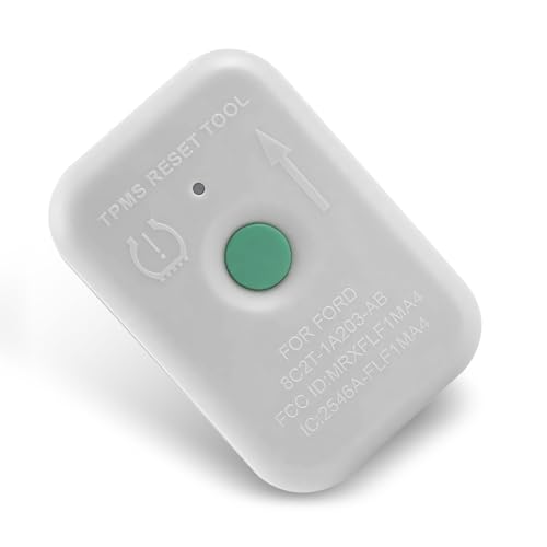 Cuymoap Car TPMS Programming Tool, Portable Tire Pressure Reset Device, Tire Activation Tool OEM# 8C2T-1A203-AB, Compatible with Ford F-150 Mustang Edge Escape Expedition Fiesta Ranger Taurus (White)