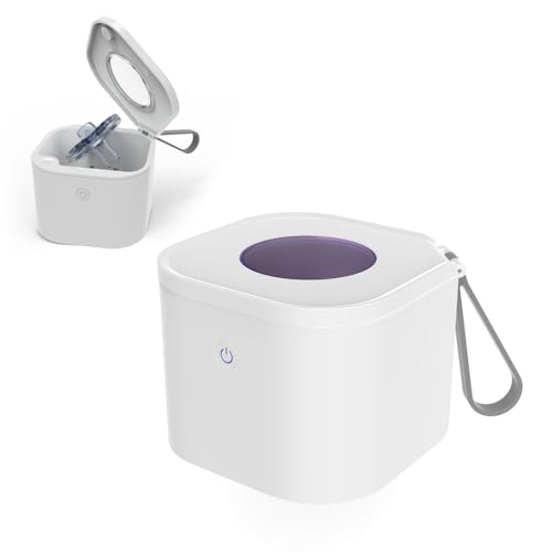 YANGUN Stérilisateur de Sucette Portable, Stérilisateur UV Portable Amélioré, Stérilisateur Portable pour Tétines, Élimine 99% des Germes, Boîte de Stérilisation UV