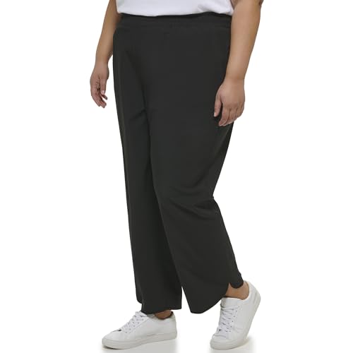 Calvin Klein Women's Smocked Waistand Tulip Hem 4 Way Stretch Pant3