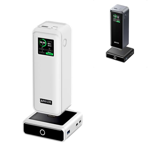 For Anker Prime 27650mAH Power Bank (250W) �p �P�[�X �J�o�[ + �[�d�X�^���h �p �P�[�X �J�o�[ �V���R���ی�P�[�X �yNOUKAJU�z ���C�����X �C���[�z�� �V���R�� �ی�P�[�X �����h�~ �L�Y�h�~ �ϏՌ�