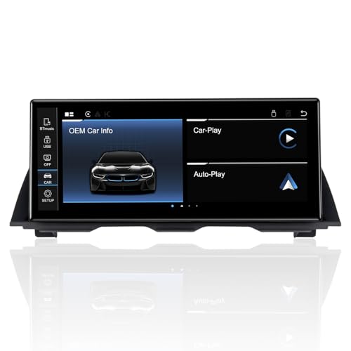 PEMP 12.3 Inch Ultra-Thin Linux Screen for BMW 2013-2017 5 Series F10 F11 NBT, Support iOS 26 CarPlay Retrofit Android Auto Mirror Link Car Radio Bluetooth Video Player