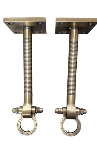Image of Strong Sturdy Heavy Duty HI-Grade Quality Bearing Ceiling KADA Swing, Patio Antique Finish Brass 25MM Rod with Weight Capacity of 1000KG, (Pack of 2PCS) (12 INCH Antique Finish Bearing KADA)
