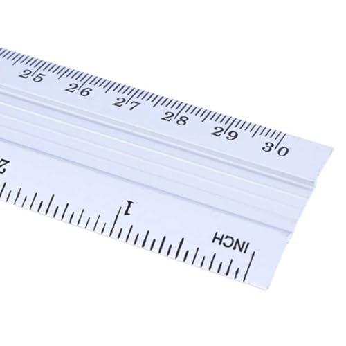Régua Escolar Escritório de Aluminio 30cm