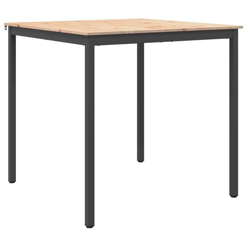 Mesa de bar cuadrada de 110x110 cm de estilo industrial y pino macizo 2