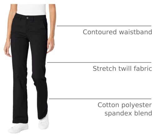 Dickies Women's Slim Bootcut Twill Pants, Rinsed Black, 30 RG - image 3