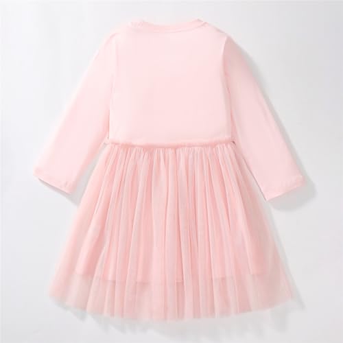 Girls Dresses for Winter Long Sleeve Toddler Girls Clothes Party Tulle Cotton Casual Dresses2