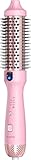 Thermal Brush for Less Damage, Zavarea 1.5 Inch Heated Round Brush for Blowout Look, Heated Styler with Built-in Cooling Air Circulation & Negative Ions, Easy to Use, Dual Voltage (Youthful Pink)
