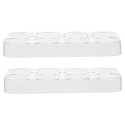 GALPADA Portauova per Frigorifero Coperchio, Contenitore per Uova Piccolo 8 Griglie, Organizer per Cucina, Adatto a Frigoriferi, Congelatori e Picnic, Set da 2 Pezzi