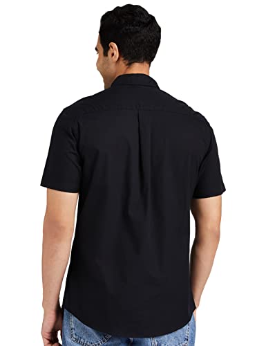 Image of Amazon Brand - Symbol Men's Cotton Shirt | Casual | Plain | Half Sleeve | Summer - Regular Fit (Available in Plus Sizes)