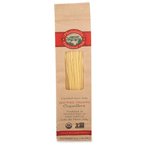 Montebello, Organic Capellini Premium Italian Pasta, 16 oz. (Pack of 2) image 4
