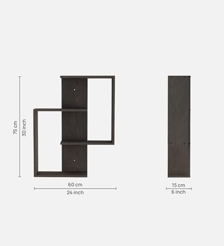 Image of ALEN Multipurpose Modular Wall Racks /Shelves /Organiser /Decor Particle Board Wall Shelf (Number of Shelves - 4, Brown)