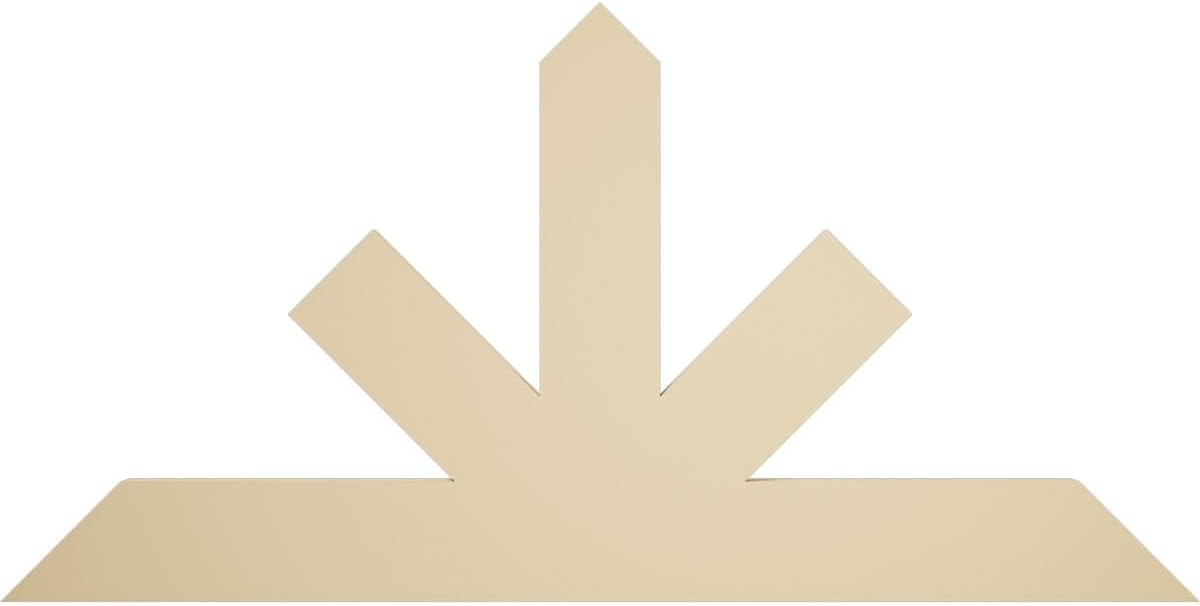 60"W x 30"H x 2"D x 6"F, 12/12 Pitch, Saratoga Signature Urethane Gable Bracket, Primed Tan