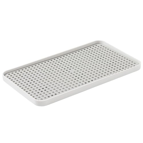 Dish Drainers for Kitchen Counter, Dish Drain Tray Kitchen Dish Drying Rack with Drainboard 2-Tier Drain Tray Plastic Tea Tray for Cup Bowl Fruit