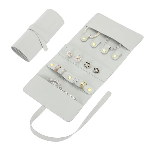 Rollo de almacenamiento de joyas de microfibra con acabado suave de alta costura 2