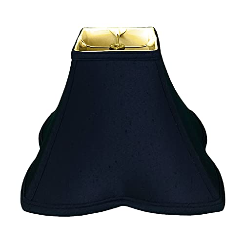 Royal Designs Sharp Corner Fancy Square Basic Lamp Shade, Black, 5.5 x 12 x 10